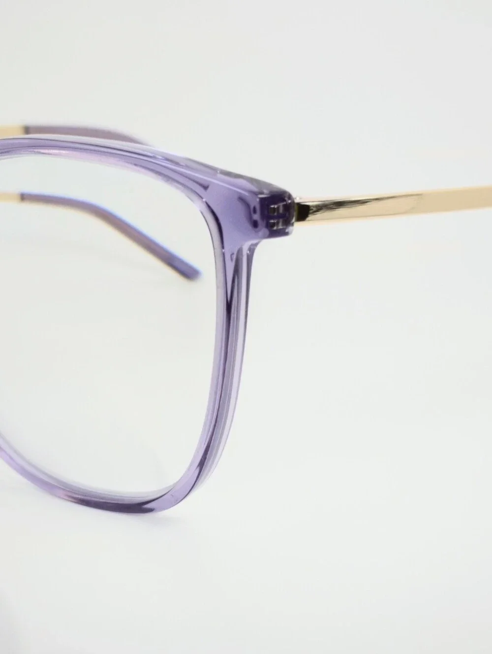 Aroma. Purple Transparent Lavender Gold Frame. Women